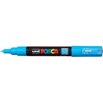 Marcatore Uni Posca punta extra fine colore azzurro PC1M-AZ
