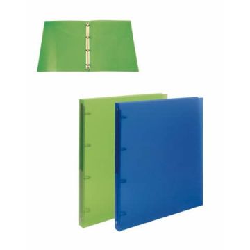 Raccoglitore trasparente 4 anelli Nikoffice in colori assortiti diametro 16 - rigato - 01NIK172/1