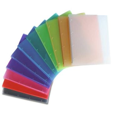 Raccoglitore trasparente 4 anelli Nikoffice in colori assortiti dimetro 30 - colorato - 01NIK177/4N