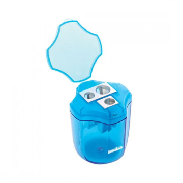 Temperamatite a 3 fori con serbatoio e tappo Nikoffice colori assortiti - 12NIK037