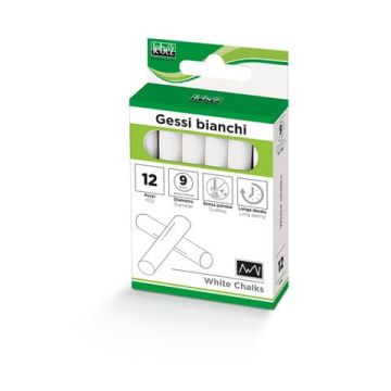 Gessi tondi Lebez ø 9 mm bianchi - conf. 12 pz - 514