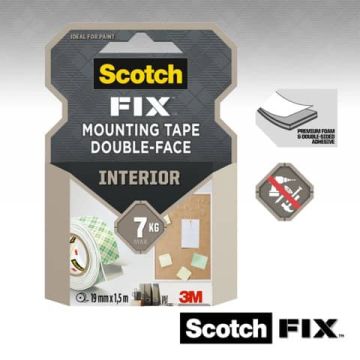 Nastro biadesivo forte Fix Scotch formato 19 mm x 1,5 m - 4496G-1915-P