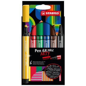Pennarello Stabilo Pen 68 Max punta scalpello - conf. 6 pz - 768/06-21