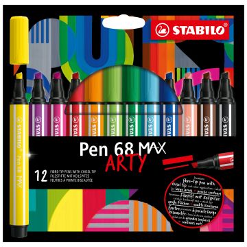 Pennarello Stabilo Pen 68 Max punta scalpello - conf. 12 pz - 768/12-21