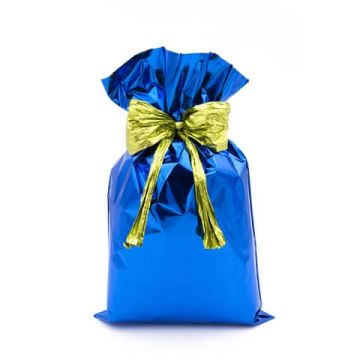 Buste regalo metallizzate Italpak - formato 35x50 cm - conf. 50 pz blu X007006355000