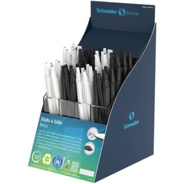 Penna a sfera Schneider Slider Eco espositore da 60 pezzi colori assortiti - P305442