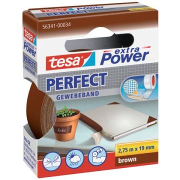 Nastro in tela plastificato XP Perfect 19 mm x 2,75 m Tesa marrone 56341-00034-03