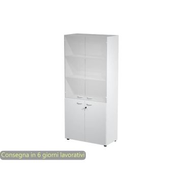 Armadio componibile Artexport 2898 ante basse + ante medie in vetro Grigio AR-ST+AR-AB+AR-AVM-9