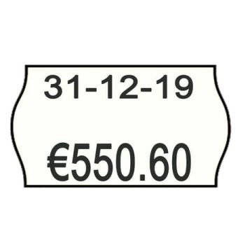 Rotolo da 1000 etichette per prezzatrice Printex sagomate 26x16 mm bianco removibile con. 10 rotoli - 2616sbr7