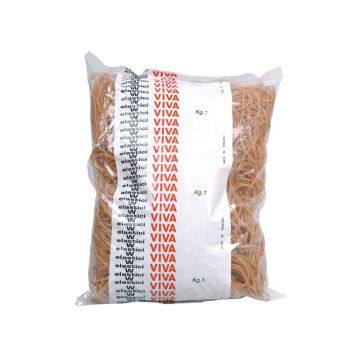Elastici Viva in busta in gomma naturale ambra 120 mm conf.1000 gr - EN120