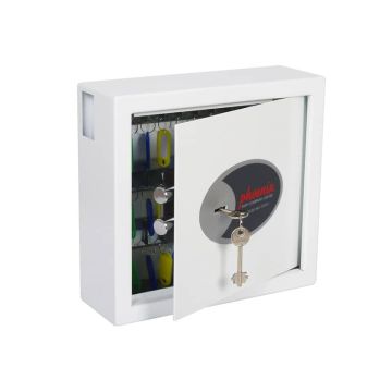 Cassaforte portachiavi 30 ganci Security Italia Cygnus bianco serratura a chiave bianco - KS0031K