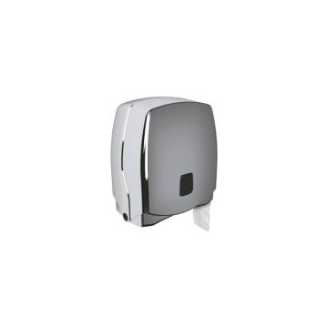 Mini distributore di carta igienica jumbo QTS Ø max rotolo 20 cm - argento STE-TO3/SS
