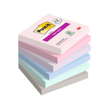 Foglietti Post-it® Super Sticky Soulful 76x 76 mm conf. 4 blocchetti + 2 gratis da 90 ff - 7100259203