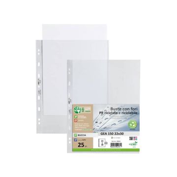 Buste in PP buccia Sei Rota Gea 150 trasparente 22x30 cm - alto spessore conf. 25 pezzi - 702215
