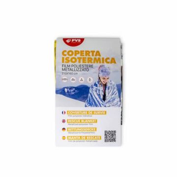 Coperta isotermica anti caldo (lato argento) e anti freddo (lato oro) - 63 g PVS 210x160 cm - COP216               