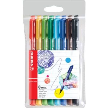 Fineliner Stabilo pointMax 0.8 mm conf. 8 colori assortiti 488/8-01