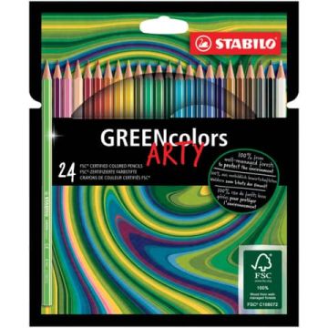 Matite colorate Stabilo GREENcolors Arty astuccio in cartone 12 colori 12 colori assortiti - 6019/24-1-20
