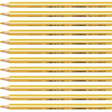 Matite colorate Stabilo Trio Maxi tratto 4,2 mm conf. 12 pz giallo arancio 203/215