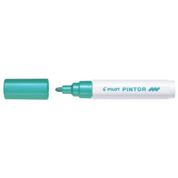 Marcatore multisuperficie Pilot Pintor a base d'acqua punta in fibra 4,5 mm verde metallizzato - 002379
