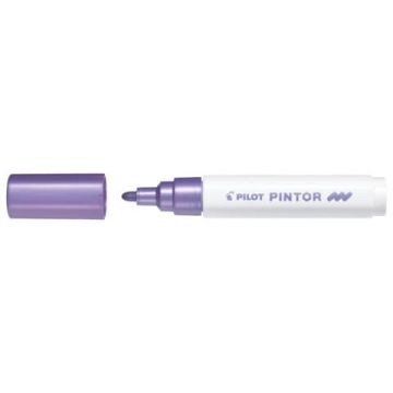 Marcatore multisuperficie Pilot Pintor a base d'acqua punta in fibra 4,5 mm viola metallizato - 002381