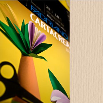 Cartoncino a due superfici Fabriano CartaCrea 35x50 cm 220 g conf. 10 fogli - panna - 46435101