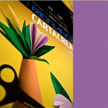 Cartoncino a due superfici Fabriano CartaCrea 35x50 cm 220 g conf. 10 fogli - viola - 46435104