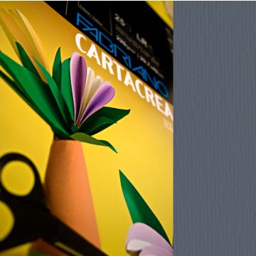 Cartoncino a due superfici Fabriano CartaCrea 35x50 cm 220 g conf. 10 fogli - ferro - 46435122