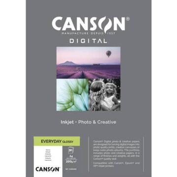 Carta fotografica liscia Canson Everyday A4 - 200 g/m2 - 50 fogli C33300S001