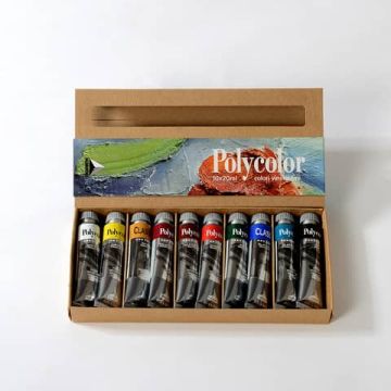 Colori vinilici Maimeri Polycolor in tubetto 20 ml - conf. da 10 colori assortiti - M1298100