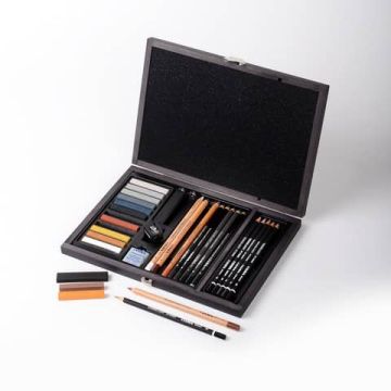 Matite colorate in set Lyra Rembrandt cassetta in legno da 31 colori assortiti L2054002
