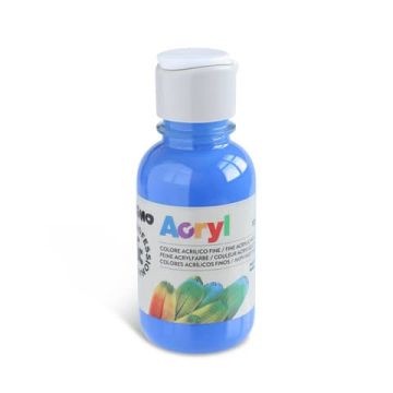 Colore acrilico Primo in bottiglia PET con tappo dosatore 125 ml blu cobalto - 402TA125540