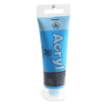 Colore acrilico Primo in tubetto in polietilene 75 ml ciano 420TA75501