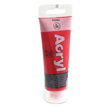 Colore acrilico Primo in tubetto in polietilene 75 ml rosso carminio 420TA75310