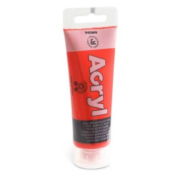 Colore acrilico Primo in tubetto in polietilene 75 ml rosso vermiglio 420TA75300