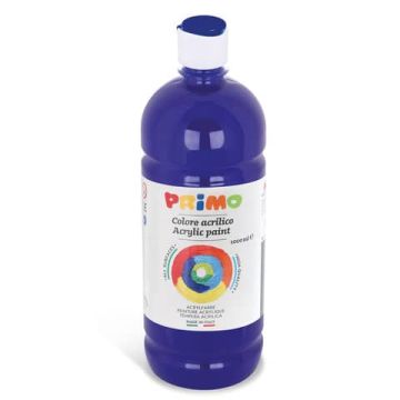 Colore acrilico Primo in bottiglia con tappo dosatore 1000 ml blu oltremare 404TA1000500