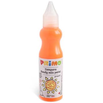 Tempera brillante Primo in bottiglia con becuccio 50 ml arancio fluo 2001BRF50250