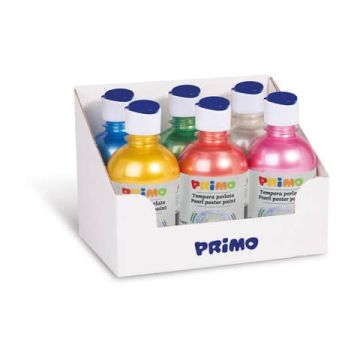Tempera perlata in bottiglia Primo 300 ml conf. da 6 colori assortiti 234TP6ASS