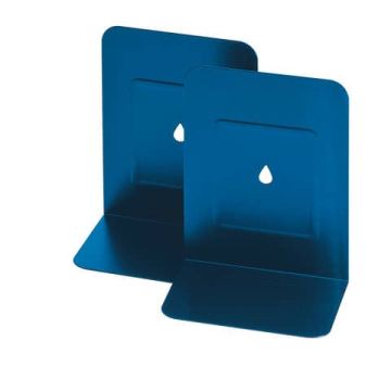 Reggilibri in metallo Lebez in conf. da 2 pz blu 088-BL