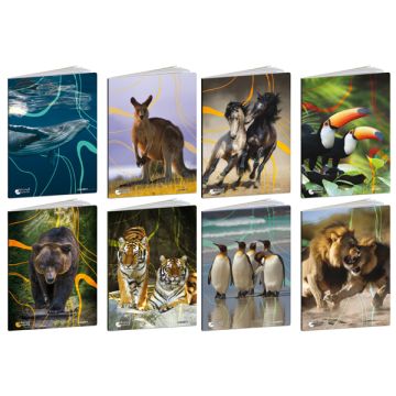 Maxi quaderni Blasetti Animali formato A4 carta 80 g conf. 10 pezzi rigatura C - 8582