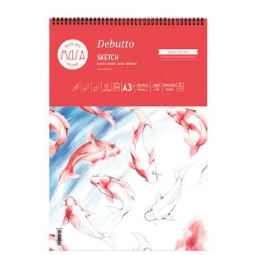 Blocco con spirale DEBUTTO CWR 50ff - 120gr formato A3 MU133393