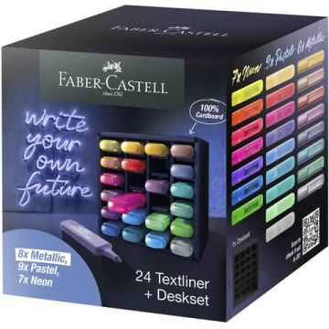 Set da scrivania evidenziatori Textliner Faber-Castell 24 colori assortiti 254602