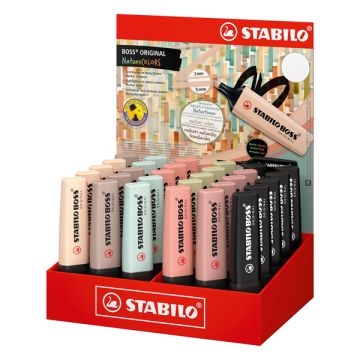 Display Stabilo Boss Nature Colors - 30 pezzi - colori assortiti 70/30-2-2