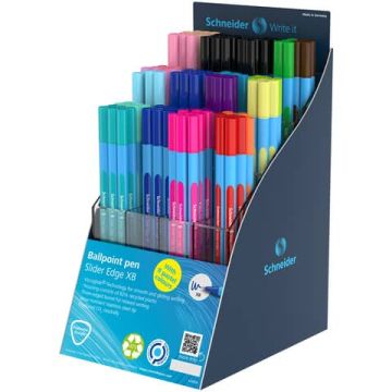 Penna a sfera Schneider Slider Edge XB espositore da 120 pezzi colori assortiti - P305502