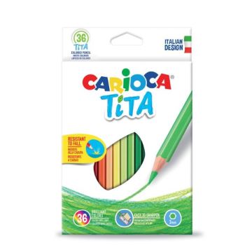 Matite colorate Carioca Tita diam. 3 mm - conf. da 36 colori assortiti - 42795