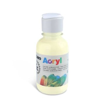 Colore acrilico Primo in bottiglia PET con tappo dosatore 125 ml giallo limone - 402TA125212