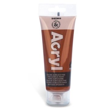Colore acrilico Primo in tubetto in polietilene 75 ml terra Siena bruciata 420TA75730