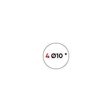 Etichette permanenti Markin Copiatabu diam. 10 mm - bianco - conf. 10 blister da 10 ff A4 - X11004