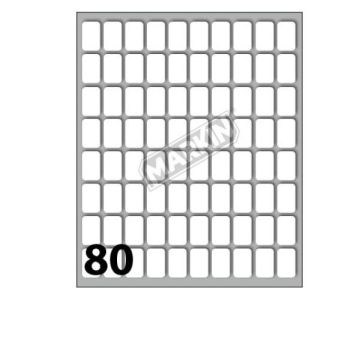 Etichette bianche permanenti Markin Copiatabu 16x10 mm - conf. 10 blister da 10 ff A4 - X11012