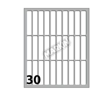 Etichette bianche permanenti Markin Copiatabu 46x10 mm - conf. 10 blister da 10 ff A4 - X11031