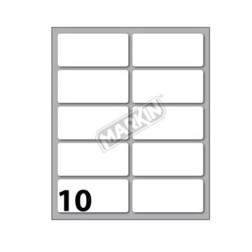 Etichette bianche permanenti Markin Copiatabu 56x26 mm - conf. 10 blister da 10 ff A4 - X11040